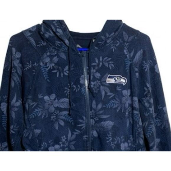 Seattle Seahawks Hoodie Mens Med Full Zip NFL Floral Print Tommy Bahama - Picture 8 of 8
